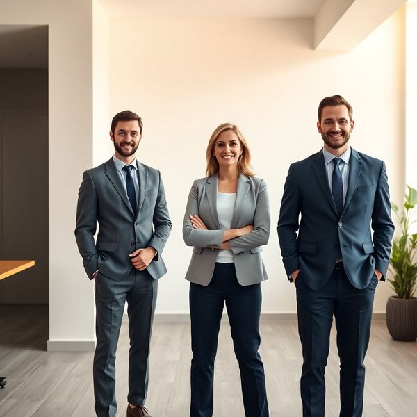 Trei consilieri financiari Consultiva360 în birou luminos